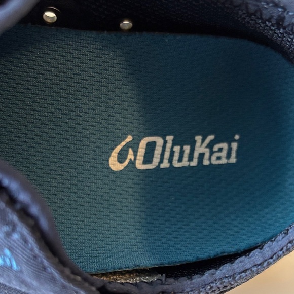 Olukai Men's Nohea Moku All Day No Tie Sneaker Slip on Shoes Blue Depth 8.5 EUC - Picture 3 of 12